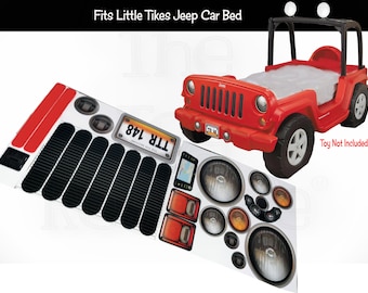 The Toy Restore Replacement Stickers Fits Little Tikes Jeep Kids Bed