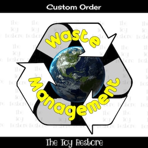 Waste Management logos : New Replacement Decals Stickers for any toy vehicle Garbage Trash Truck