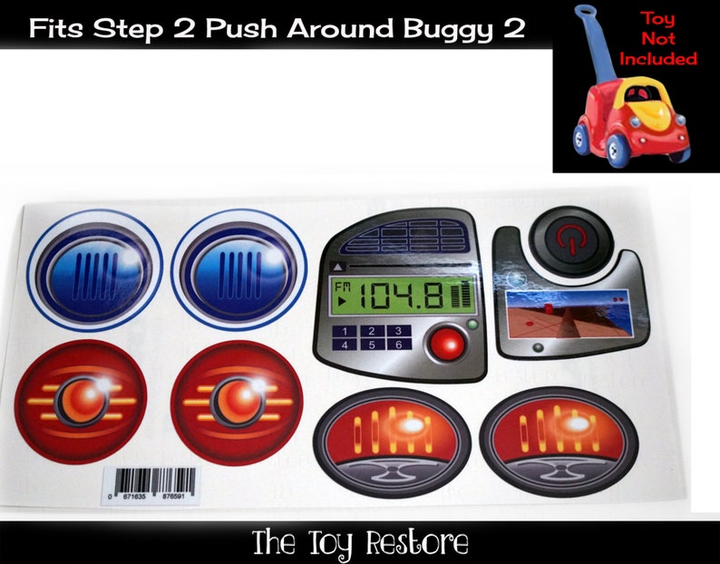 New Replacement Decals Stickers fits Step 2 Push Around Buggy