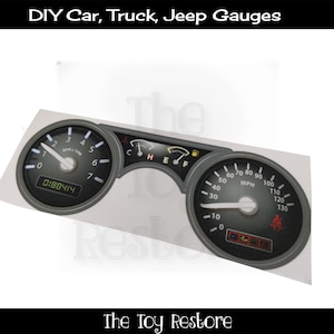 Las calcomanías de repuesto para autos y camiones con indicadores Jeep de Toy Restore se adaptan a proyectos de bricolaje, Little Tikes, Step2 Wood