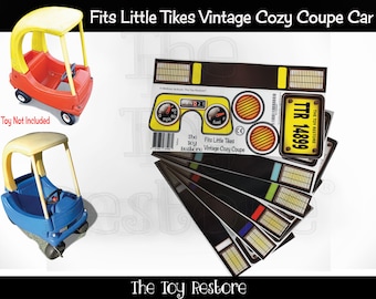 Spare Decals Replacement Stickers for Vintage Original 1980s 1990s Little Tikes Tykes Custom Cozy Coupe Car