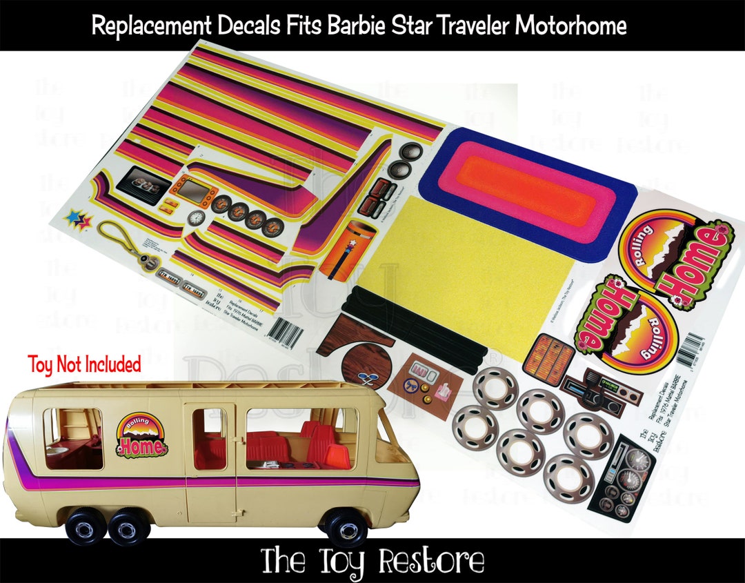The Toy Restore Replacement Stickers Fits 1976 Mattel BARBIE Star Traveler Motorhome Etsy Canada
