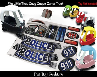 The Toy Restore Replacement Decals Fits Little Tikes 30th Anniversary Cozy Coupe Police Patrol Car