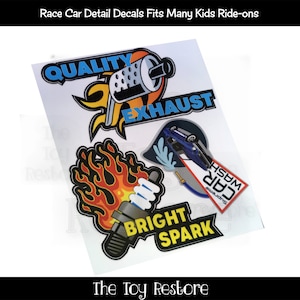 The Toy Restore Race Car Advertising Decals to Customize Children&#39;s Ride-on Cars Trucks