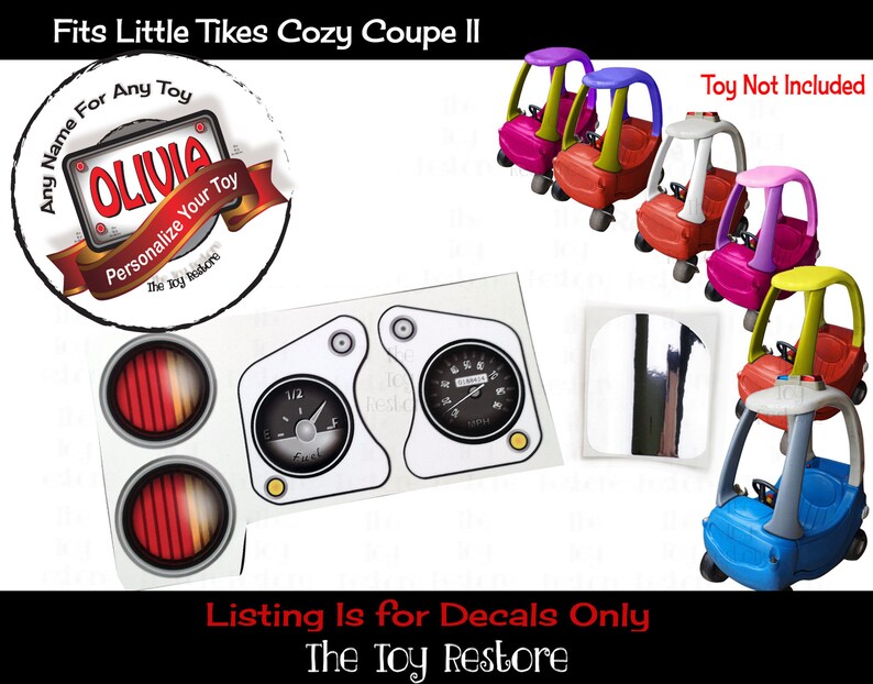 Custom Order decals Replacement Stickers fits Little Tikes Etsy