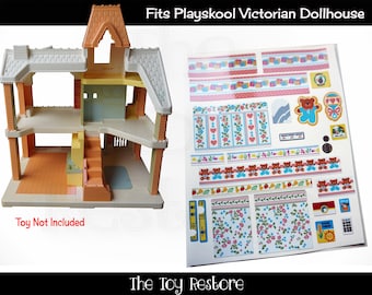 The Toy Restore Replacement Stickers fits Playskool Victorian 1993 Dollhouse Decals