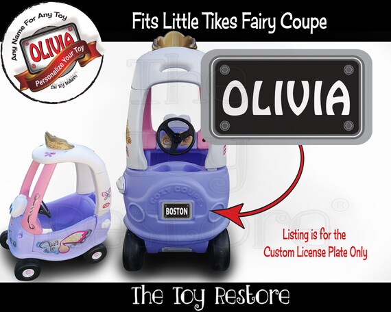 Custom License Plate the Toy Restore Replacement Stickers Fits Little Tikes Fairy Cozy Coupe Car Ride on Etsy Canada