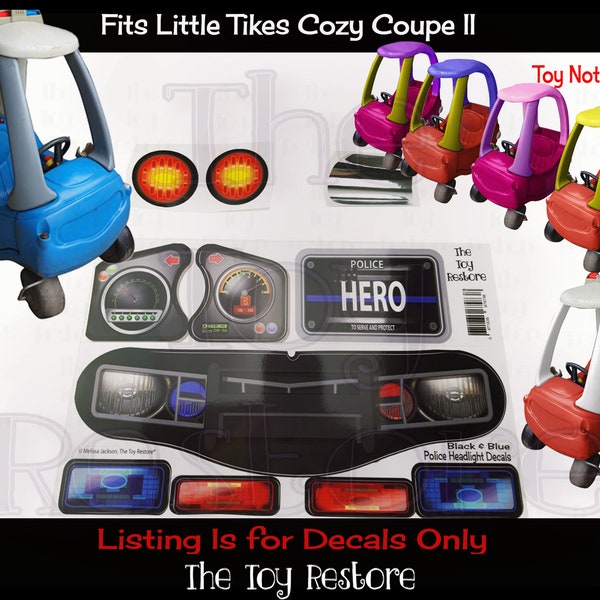Toy Police Car Decals Etsy