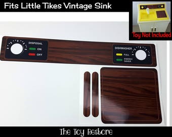New Replacement Decals Stickers for Vtg Little Tikes Tykes Sink