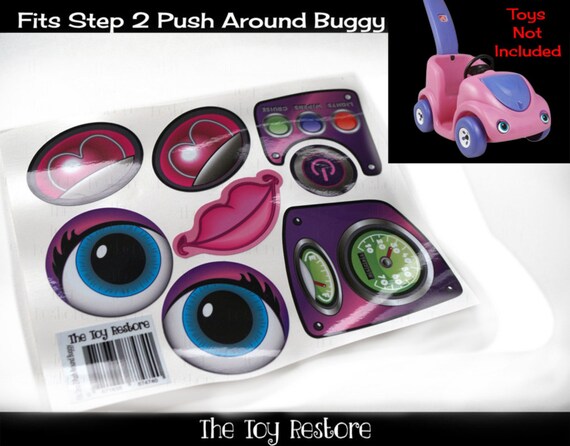 step 2 push car replacement stickers