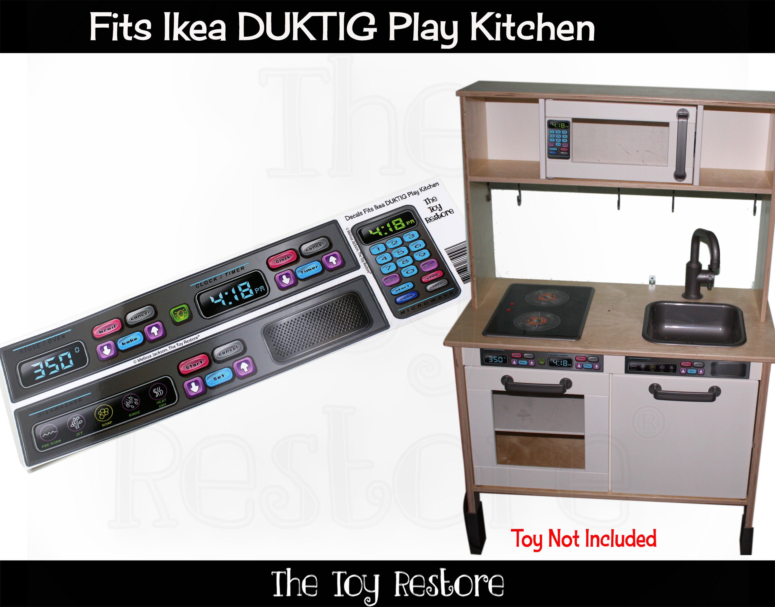 Calcomanía/pegatina de botones de horno para IKEA Duktig play kitchen  STICKER muebles y decoraciones NO incluidos -  México