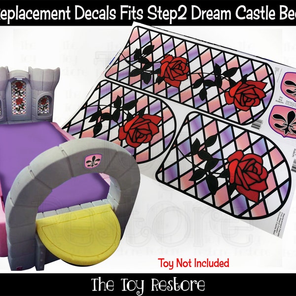 The Toy Restore Replacement Stickers Spare Decals Fits Step2 Princess Dream Castle Bed