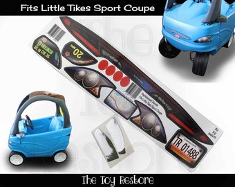 The Toy Restore Replacement Stickers fits Little Tikes Blue Sport Custom Cozy Coupe Car