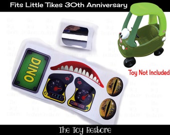 The Toy Restore Replacement Stickers fits Little Tikes Dino Cozy Coupe Car 30th Anniversary