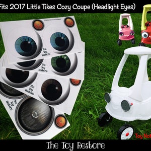 The Toy Restore Replacement Stickers fits Little Tikes Tykes 2017 Custom Cozy Coupe Car Ride-on Set Eyes only