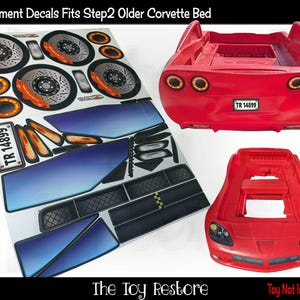 The Toy Restore Replacement Stickers STEP2 Z06 Corvette Toddler-to-twin ...