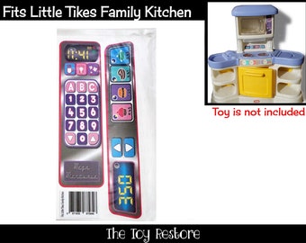 Partial Set Replacement Stickers for Vtg Little Tikes Tykes Family Kitchen Pastel Microwave, and Oven decals only