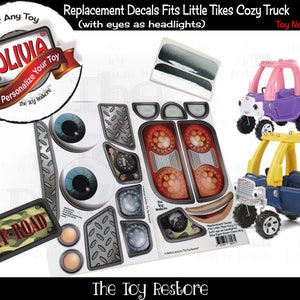 Personalized Camo Decals Replacement Stickers for 2017 Little Tikes Tykes Custom Cozy Truck with Eyes as headlights
