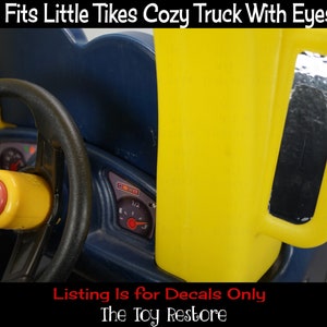 The Toy Restore Replacement Stickers fits Little Tikes Cozy Truck With Eyes on Dash Boy image 3