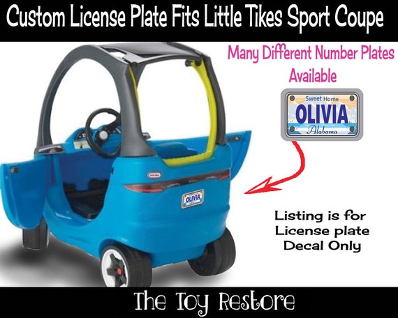 little tikes car number plates