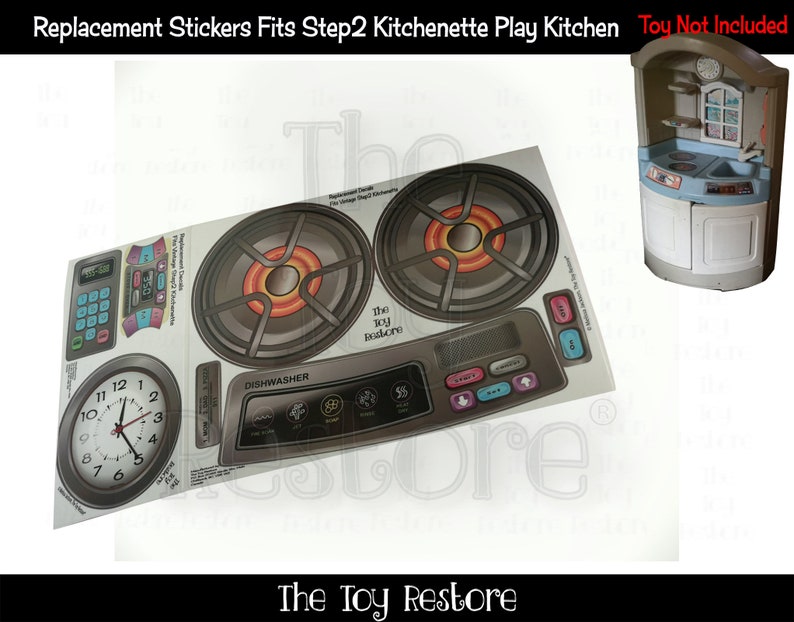 The Toy Restore Replacement Stickers fits Step2 Kitchenette Play Kitchen Decals image 1