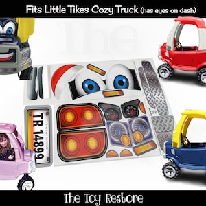 The Toy Restore Replacement Stickers fits Little Tikes Cozy Truck With Eyes on Dash Boy image 1