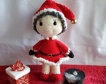 Patrón Señora Claus a Ganchillo, Amigurumi, Descarga Instantánea en PDF