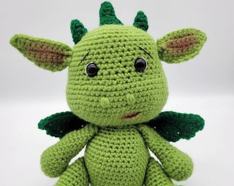 Dragon Stuffed Animal, Made to order Crocheted Toy