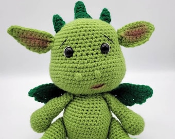 Animal de peluche dragón, juguete de ganchillo hecho a pedido