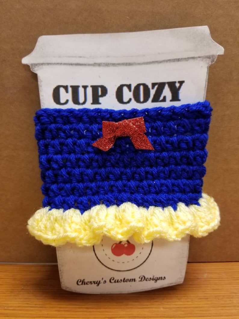 Handleless Coffee Cup Cozy Custom Gift Crochet Handmade Coffee and Tea lovers