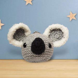 Koala Keychain or Back Charm Crochet Pattern, PDF Digital Download