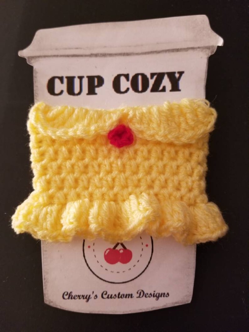 Handleless Coffee Cup Cozy Custom Gift Crochet Handmade Coffee and Tea lovers