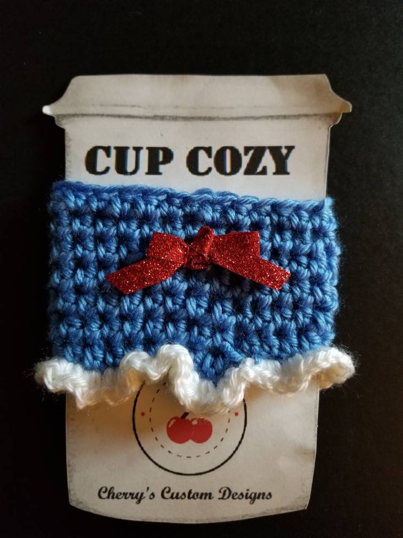 Handleless Coffee Cup Cozy Custom Gift Crochet Handmade Coffee and Tea lovers
