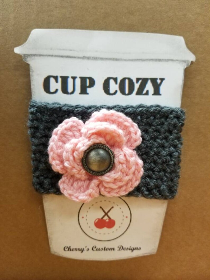 Handleless Coffee Cup Cozy Custom Gift Crochet Handmade Coffee and Tea lovers