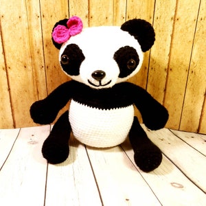 Crochet Panda Bear Pattern with Boy and Girl Option