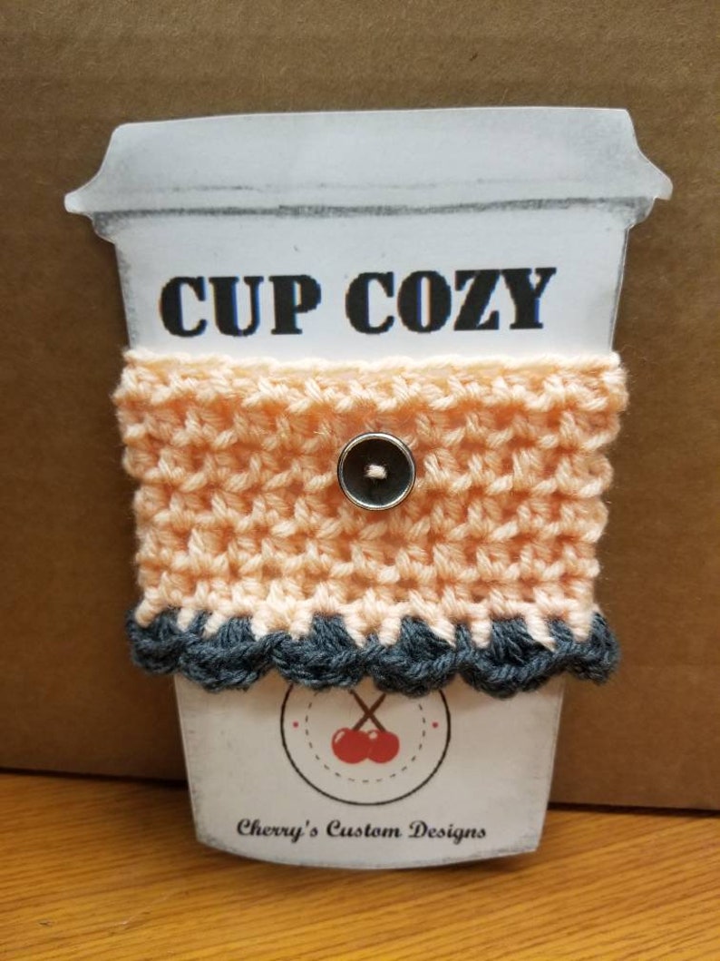 Handleless Coffee Cup Cozy Custom Gift Crochet Handmade Coffee and Tea lovers