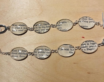 Robert Burns book bracelet Scottish poetry