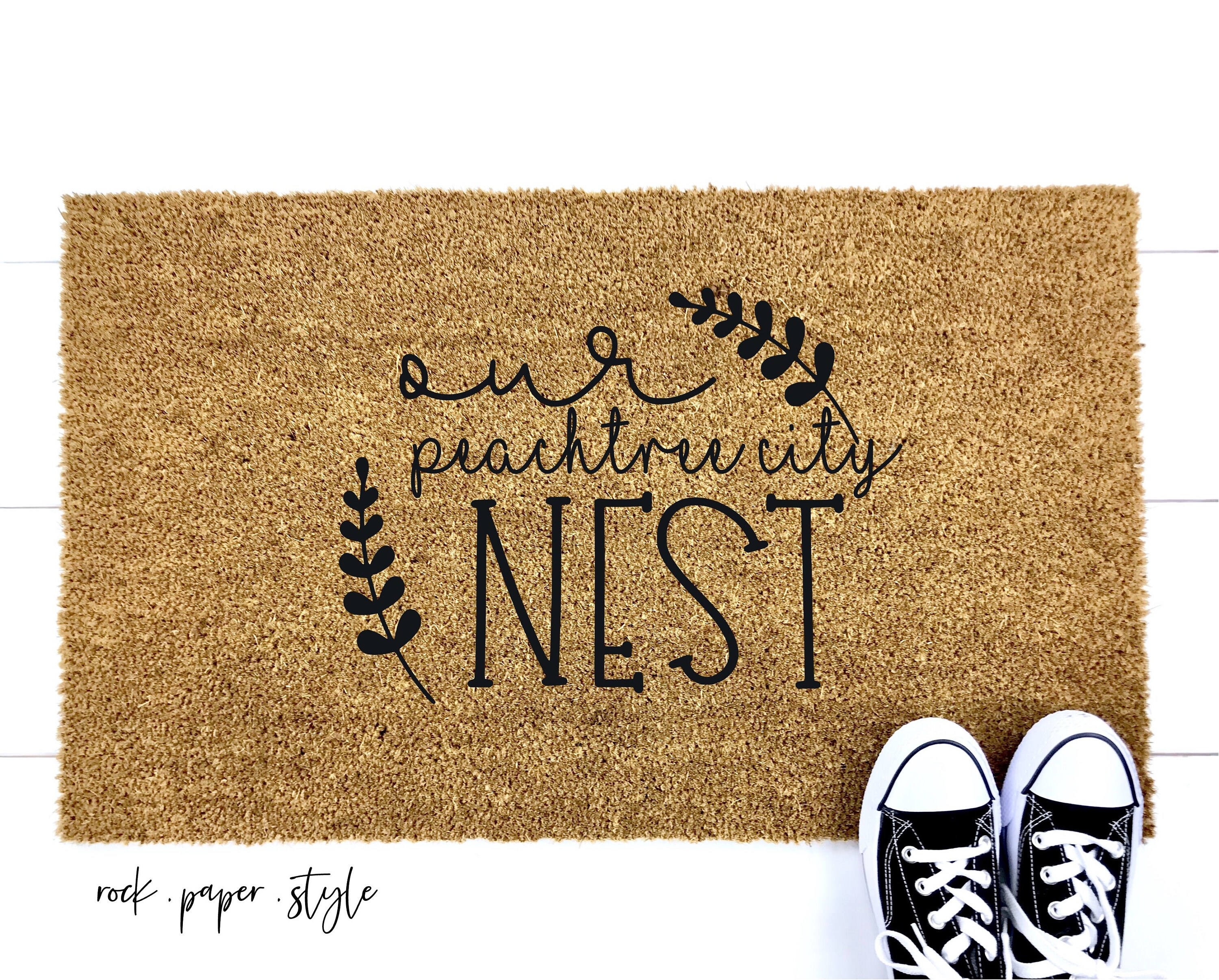 Door Mat Our Nest Layered Doormat Farmhouse mat Etsy