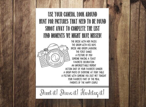 I Spy Wedding Guest Cameras Wedding Reception Wedding Etsy