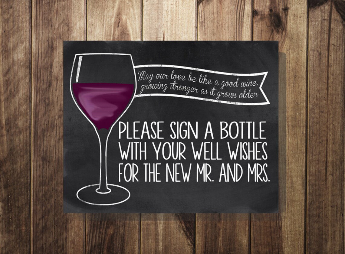 Sign a Bottle Guest Book Guest Book Sign Wine Bottle Guest Etsy