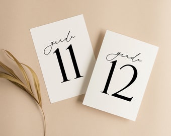 Graduation Photo Banner Labels, Grades Kindergarten-12th, Grade Level Table Numbers, Ready to Print, Instant Download, Printable, WSG
