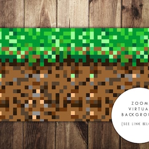 Pixelated Minecraft Style Zoom Virtueller Hintergrund, E-Learning, Videospiel, Virtuelle Geburtstagsparty, Creeper, Zombie, Diamanten, Gamer