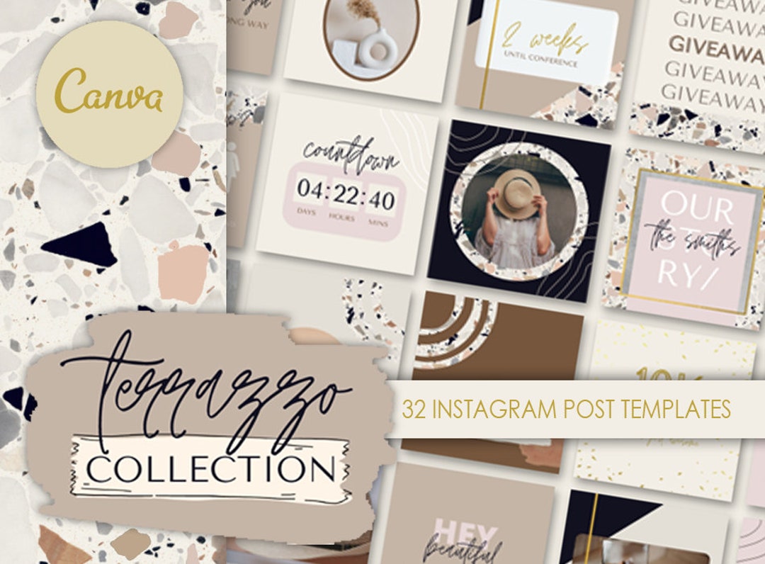 Instagram Post Templates Canva, Editable Eye Catching IG Posts, 32 ...