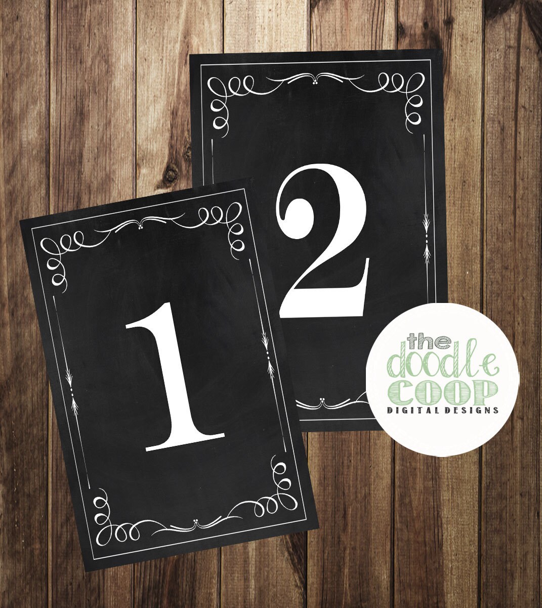 Table Number Signs 1-10 Chalkboard Table Numbers Printable | Etsy