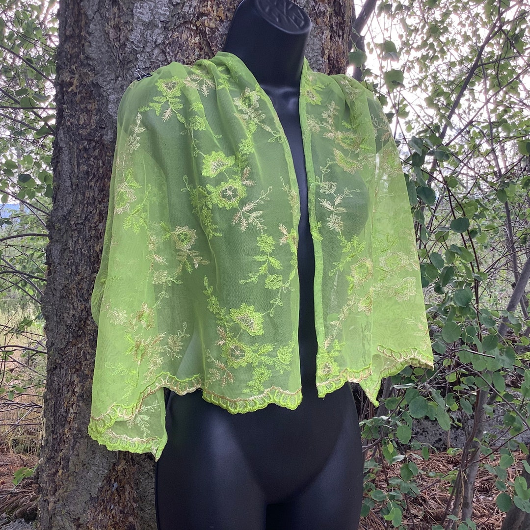 lime green shawl