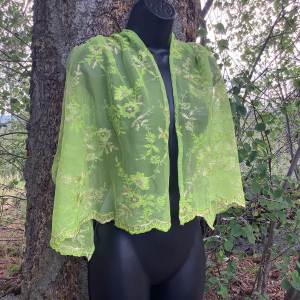 lime green shawls