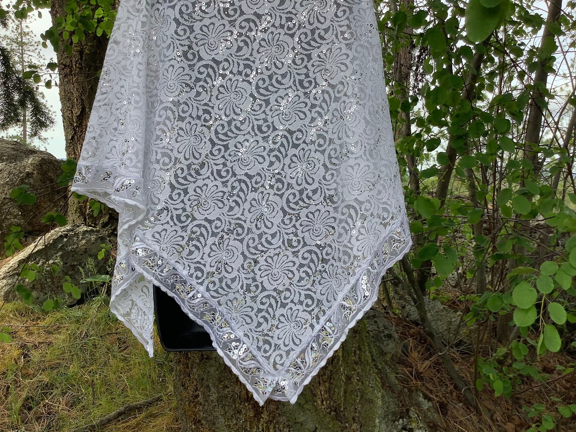 large white shawl