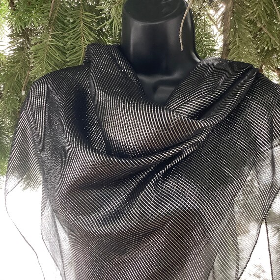 Black sale silver scarf