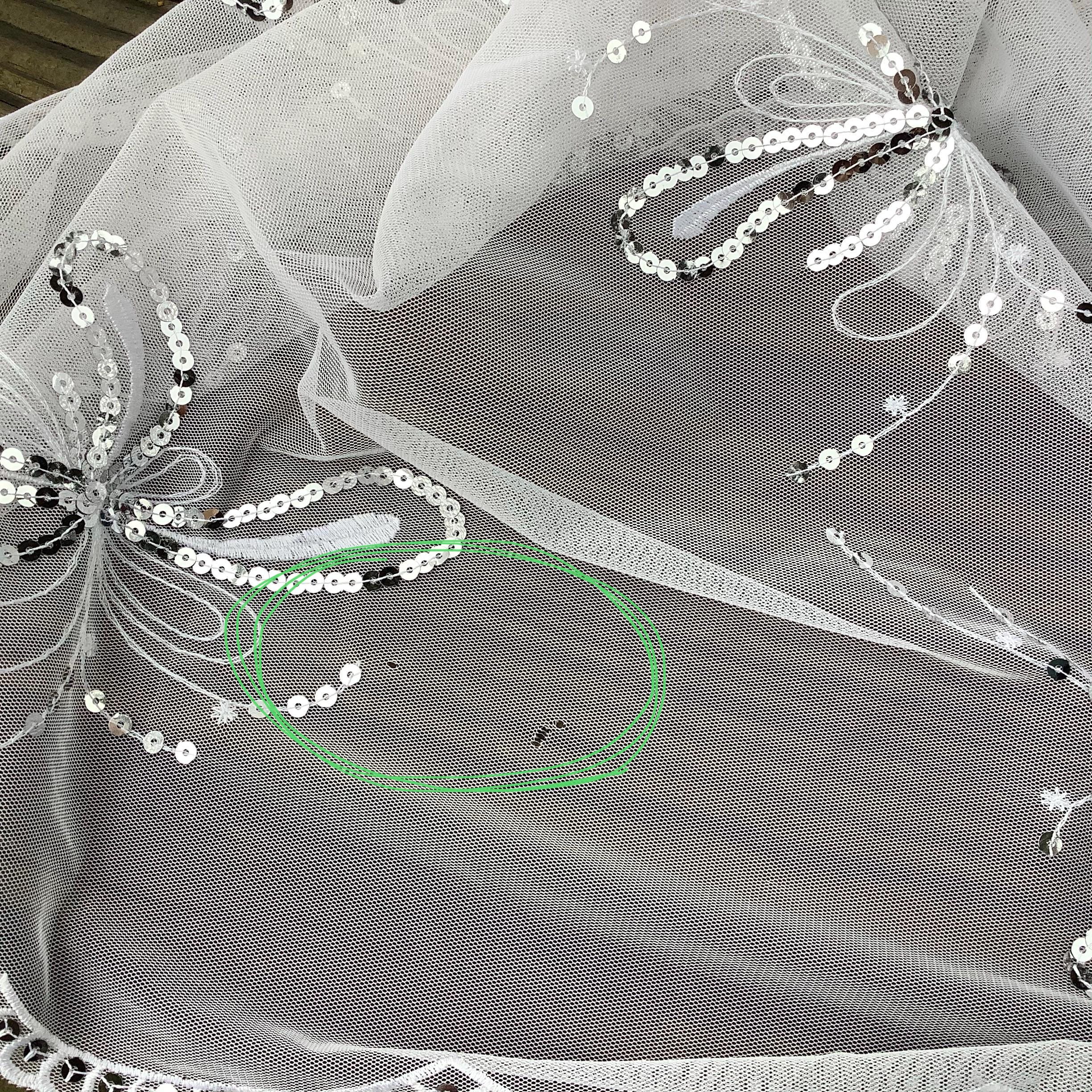 Silver on White Long Scarf, White Mesh Fabric Shawl, Wrap Around