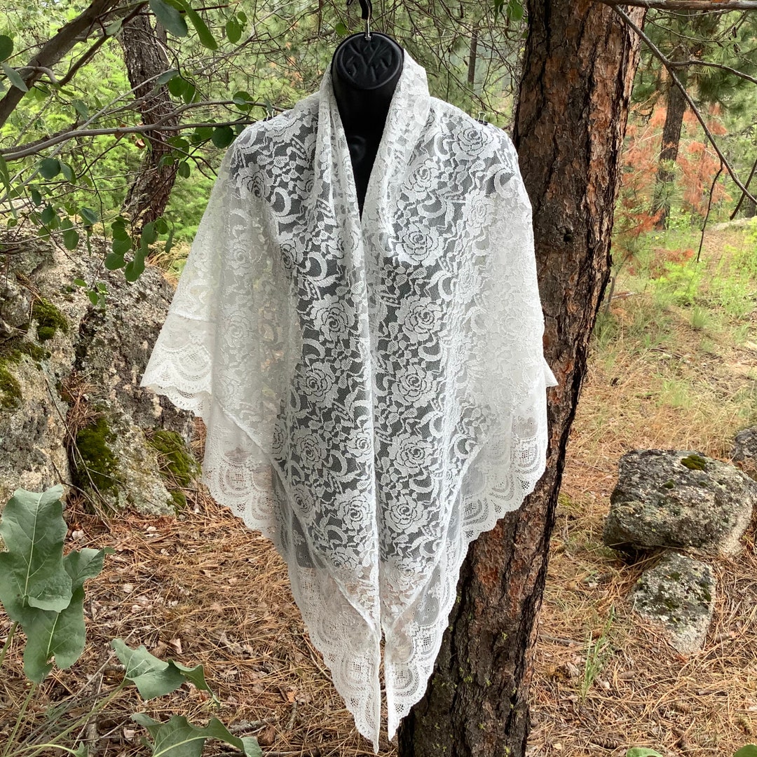 large white shawl